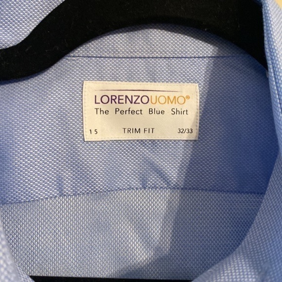 👔NWT‼️ “Lorenzo Uomo” The Perfect Blue Shirt - Picture 4 of 5